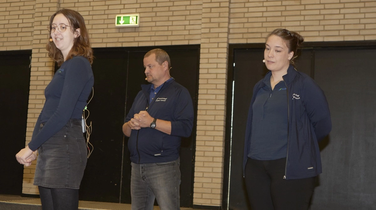 Marika Sparre, Jesper Larsen og Mette Andersen fra Nordic Sugar indledte med at beskrive konsekvenserne af den meget sene roesåning sidste år. Foto: Erik Hansen