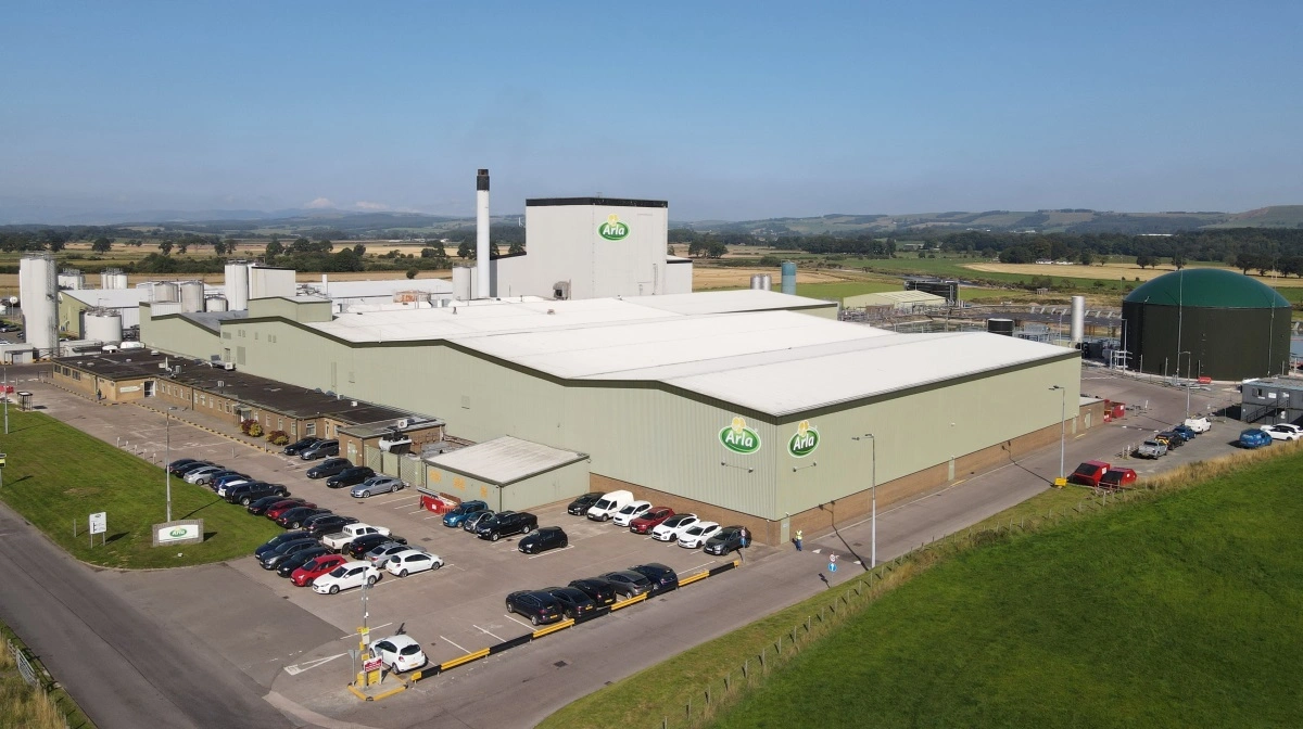 Arla foreslår at investere 800 millioner kroner i sit Lockerbie-mejeri i Skotland. Foto: Arla