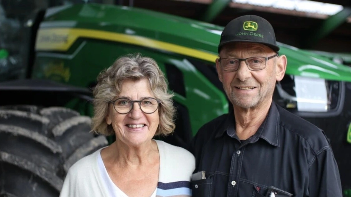 Birthe og Oluf Poulsen, Herborg Maskinforretning, kan 1. marts fejre dobbelt 50-års jubilæum. Pressefoto