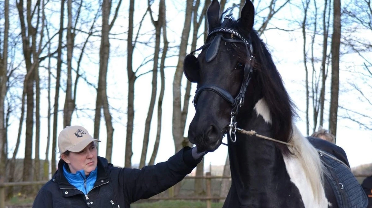 Gitte fra Gittes Kuskeskole underviser i kørsel med hest og vogn. Fotos: Elin Juulsgaard