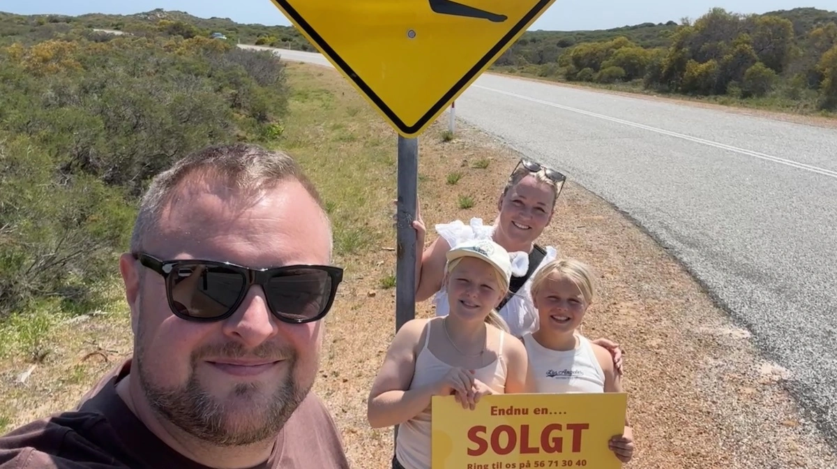 Huset hjemme i Danmark er solgt, og nu står den på Australien de kommende år for familien Simonsen.