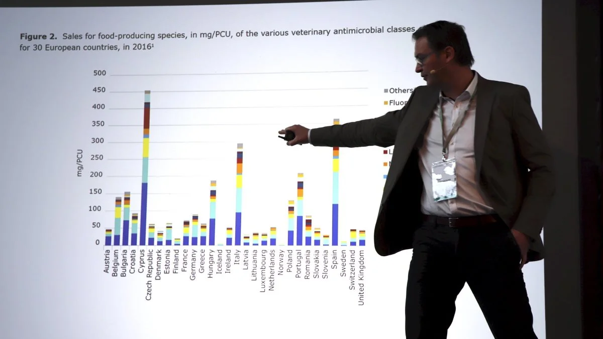 Stort salg af antibiotika finder man især i Middelhavslandene som Cypern, Italien, Spanien og Portugal.