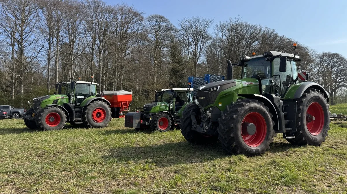 Der var Fendt-traktorer i alle størrelser repræsenteret i marken. 