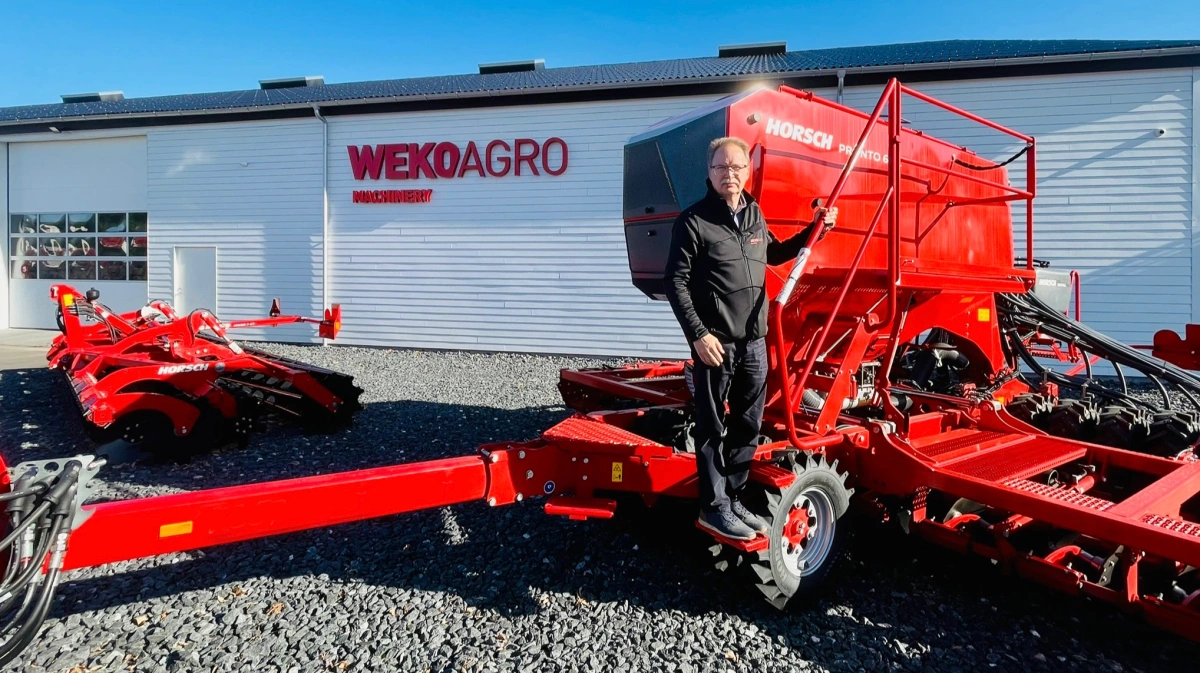 Tom Myrdal, adm. direktør hos WekoAgro Machinery, ser sig godt tilfreds med årets resultat. Foto: WekoAgro Machinery