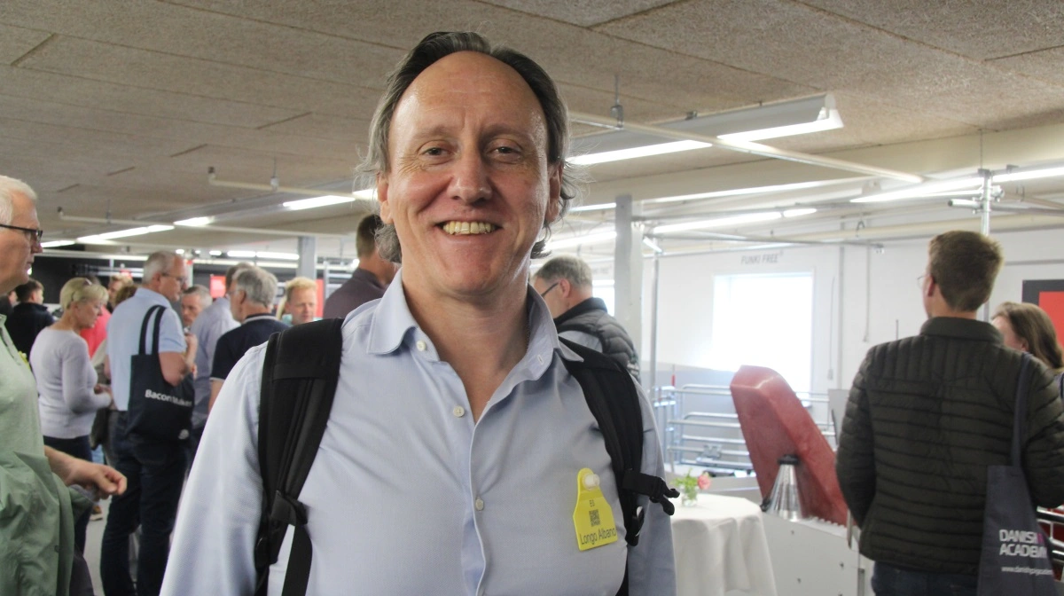 - Interessant, lød det fra Longo Albano, der er direktør for svineproduktionen i det spanske kooperativ Coren SCG med et produktionsomfang på 40.000 søer. Foto: Anne Wolfenberg