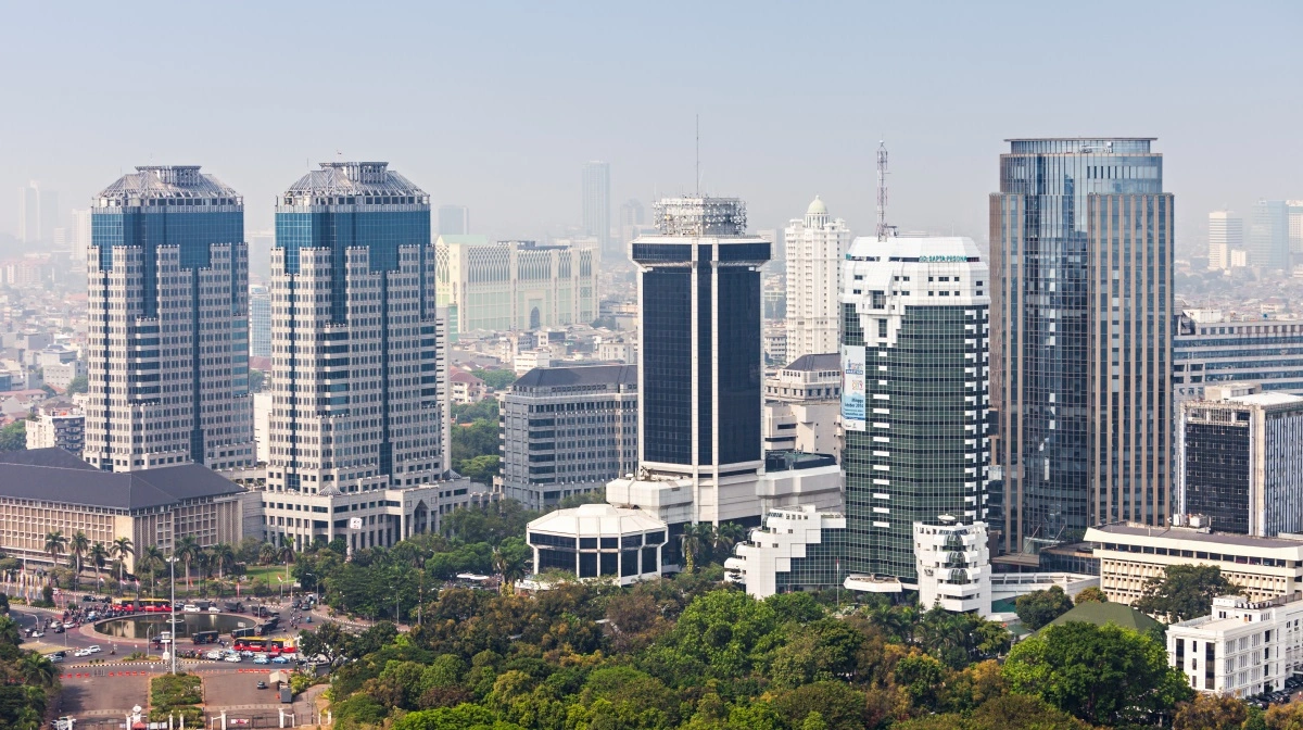 Indonesiens hovedstad, Jakarta. Arkivfoto