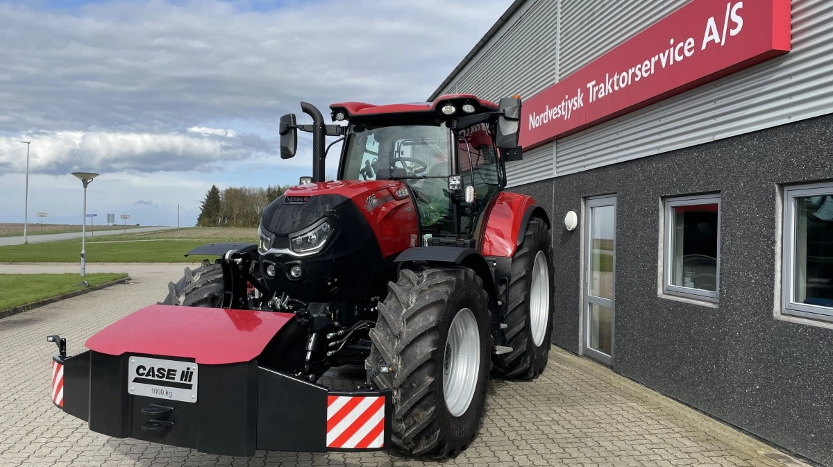 Selvom Salling & Nordvestjysk Traktorservice tager den kraftfulde Case IH Optum 340 CVX AFS Connect med på dyrskuet, bliver der også plads til de mindre traktorer som denne. Fotos: Salling & Nordvestjysk Traktorservice