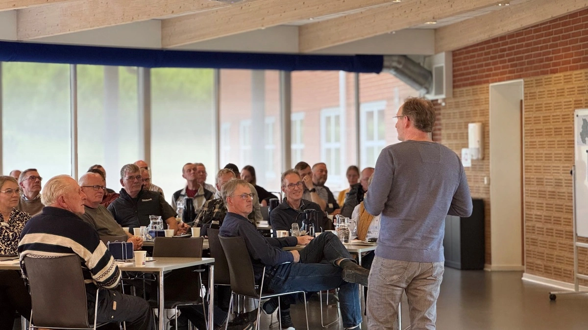 Til mødet hos Østdansk Landboforening i Rønnede var der blandt andet indlæg fra Jens Kahr, der er erhvervspolitisk konsulent i VKST. Foto: Østdansk Landboforening
