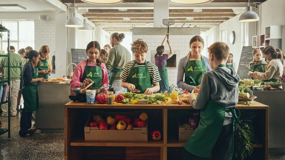En af de incitamenter, der skal være med til at redde madkulturen, er Arlas Madlejr, hvor skoleklasser fra hele landet siden 2012 har haft mulighed for en uges lejrskole med mad og madlavning hos Arla Fonden. Foto: Arla Foods