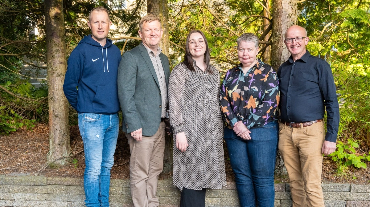 Bestyrelsen i Dansk Limousine Forening. De er: Søren Grunnet, Billund, Boje Vognstrup, Vejen og Johnny Ladefoged, Tistrup, Camilla Bøgested Svenning Geven, Brørup og Else Merete Ebbensgaard. Pressefoto
