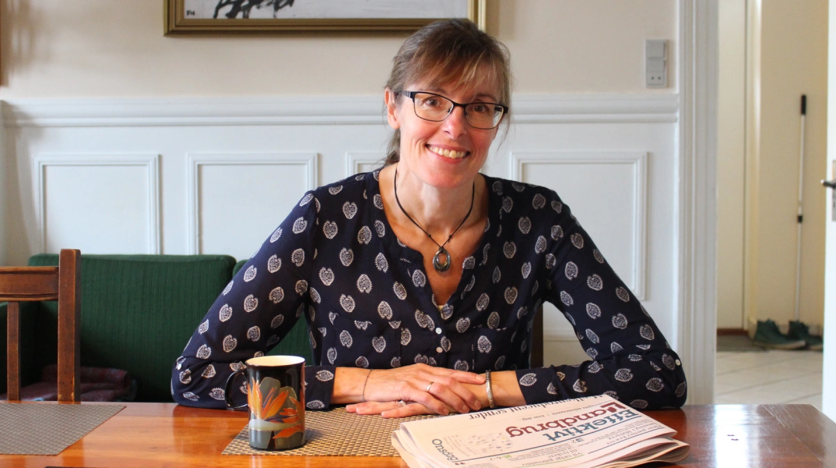Mette Rosendal, farmaceut og landmandskone. Privatfoto