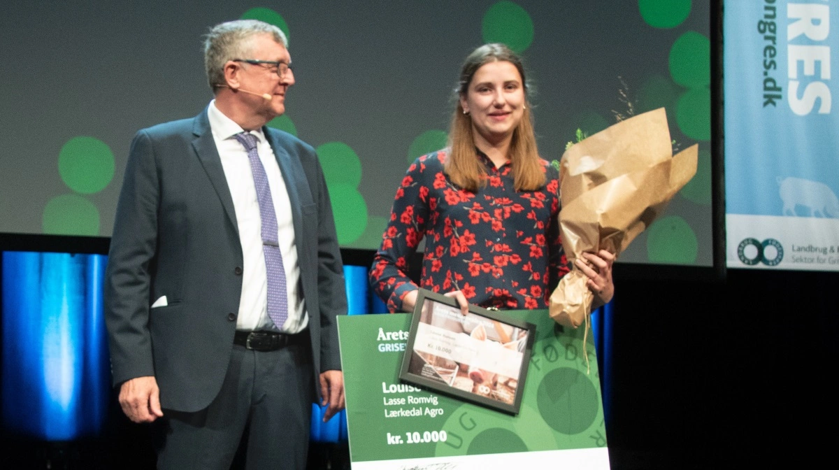 Sidste år var det Louise Maiken Hansen fra Lærkedal Agro i Videbæk i Vestjylland, der blev udnævnt til årets medarbejder på kongressen i Herning. Arkivfoto: Morten Ipsen