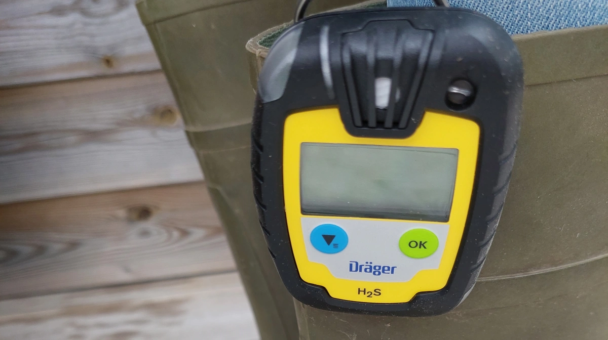 Det anbefales at bruge en H2S-måler under udslusning af gylle. 