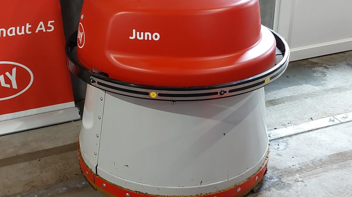Foruden malkerobotterne, vil man også kunne se Juno-foderindskubberen. 