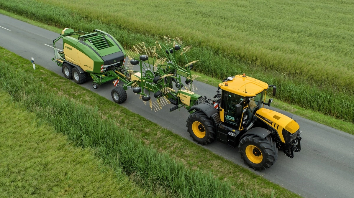 Krone Swadro Baletrain-konceptet skal medvirke til at gøre arbejdstiden mere effektiv ved presning af eksempelvis hø og wrap, spare transporttid på vejen og dermed også brændstof. 