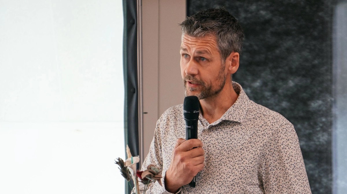 Torben Brodersen, Østerkærgård, Toftlund, præsenterede sin ejendom inden besætningsbesøget.