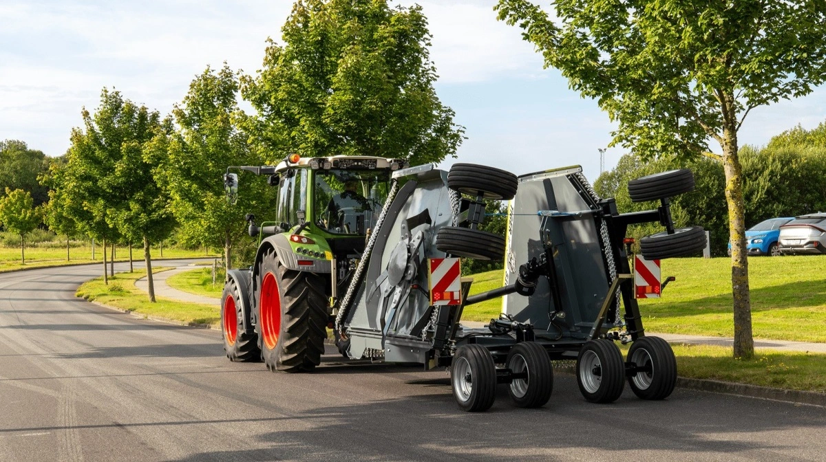 Omstillingen fra arbejds- til transportstilling sker på få sekunder. 