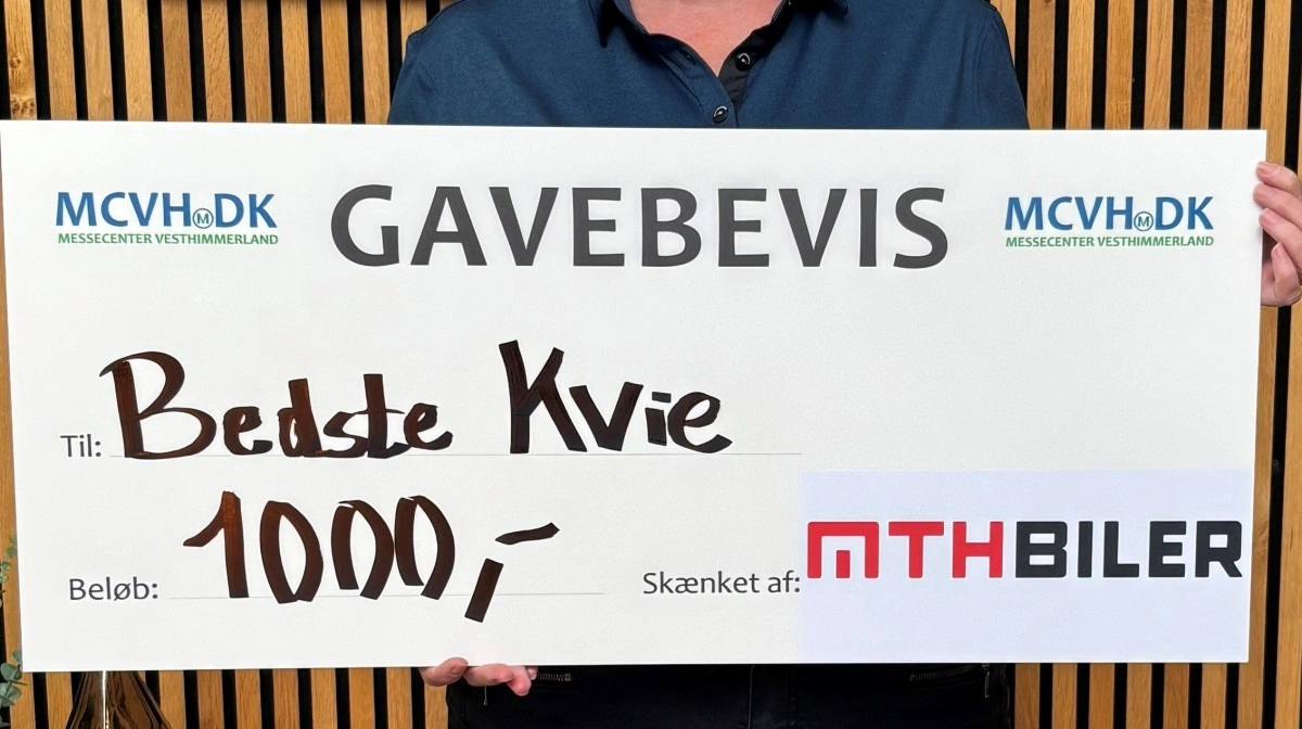 Som noget nyt er der i år 1.000 kroner til Kimbrerskuets bedste kvie, som sponsoreres af MTH Biler.