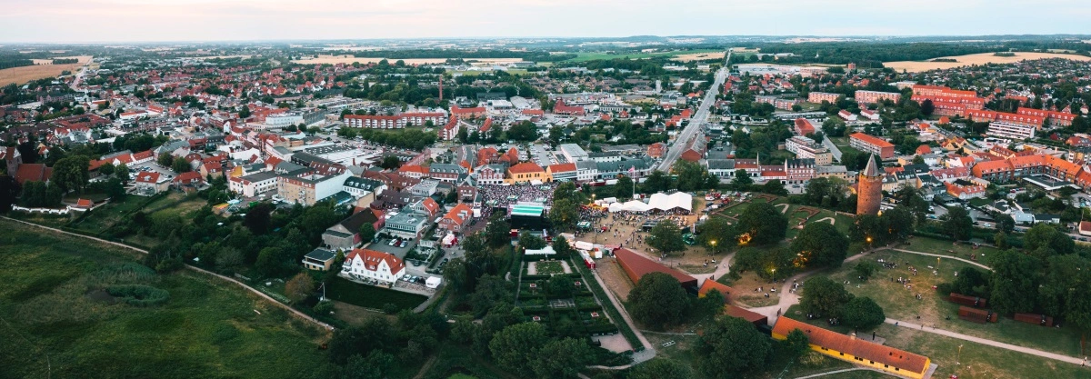 Vordingborg set ovenfra. Foto: Vordingborg Kommune/Mads Tolstrup