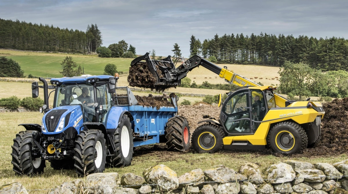Selv om den drives af strøm og metan, yder prototypen mindst som en tilsvarende dieselmodel - med væsentligt lavere energiforbrug. Foto: New Holland
