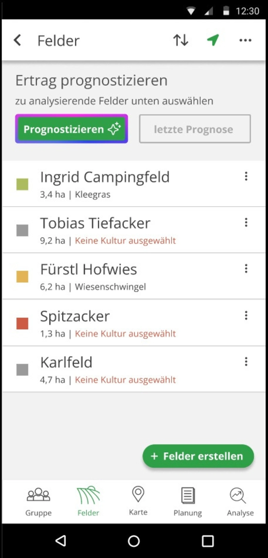 Harvest Assist-appens nye prognosefunktioner giver overblik over udbytte, tørstofindhold og logistik i realtid og til hele teamet.