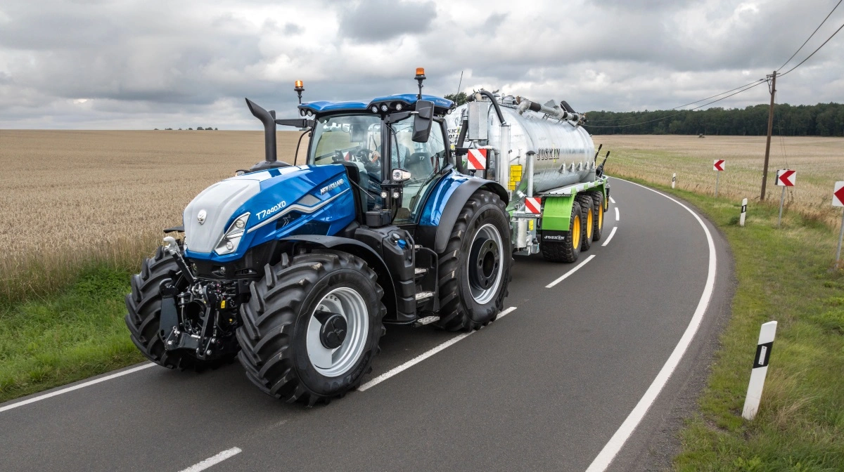 T7 XD kan leveres med integreret dæktryksregulering - det er første gang på en New Holland-traktor, at det er en mulighed. 