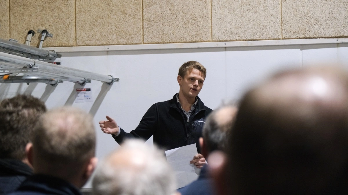 - Der skal produceres grise her i 40 år. Derfor har vi valgt løsninger, som ikke bare er gode i morgen, men robuste på lang sigt, siger William Kartz Johansen.