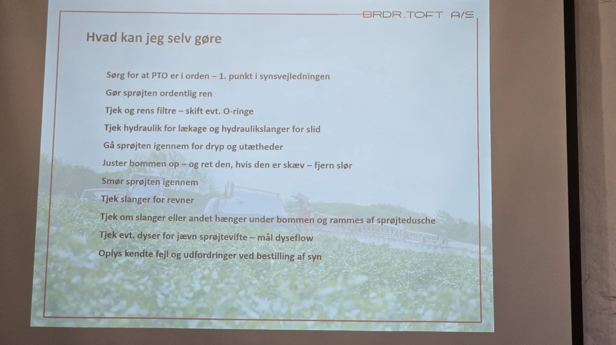 Hvad kan man selv gøre for at klargøre sprøjten til syn og sikre bedst muligt, at den bliver godkendt?