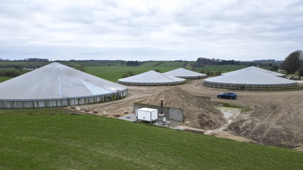AgroGas’ fakkelteknologi reducerer kvægbrugets klimaaftryk markant; Tage Lausten ser hurtig tilbagebetaling og stort potentiale. Foto: Danish Crown