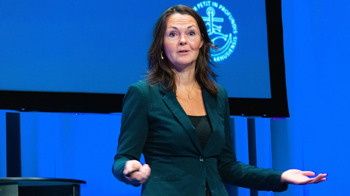 Vi kan godt producere fødevarer nok, selvom de er økologiske, lød det fra professor Marie Trydeman Knudsen på økologikongressen. Fotos: Morten Ipsen