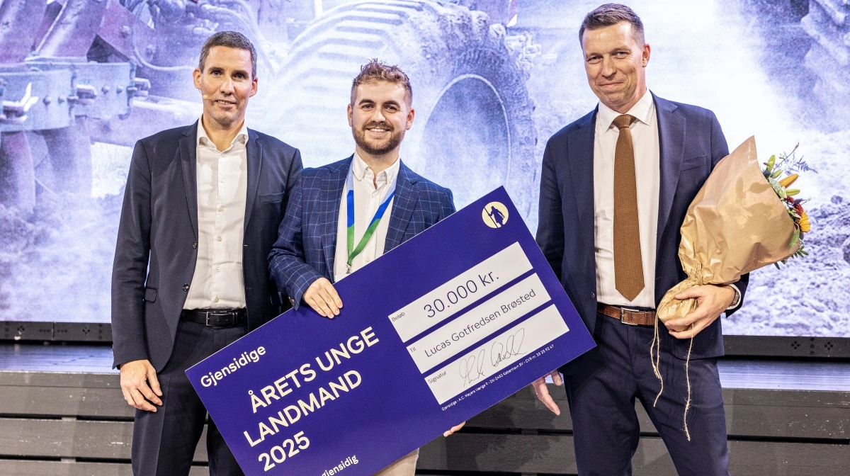 Vinder af Årets Unge Landmand 2025, Lucas Gotfredsen Brøsted. Foto. Landbrug&Fødevarer