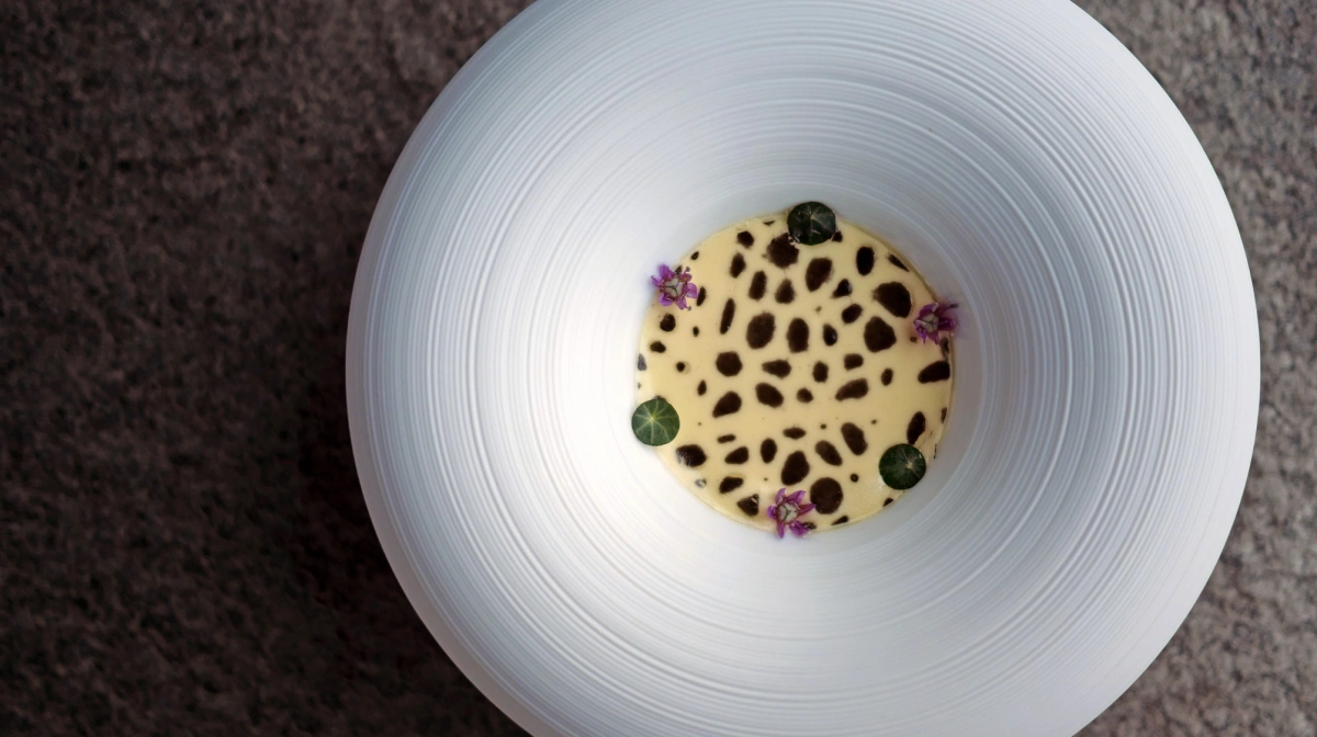 Vinder-oste-ret fra restaurant Ti trin ned. 