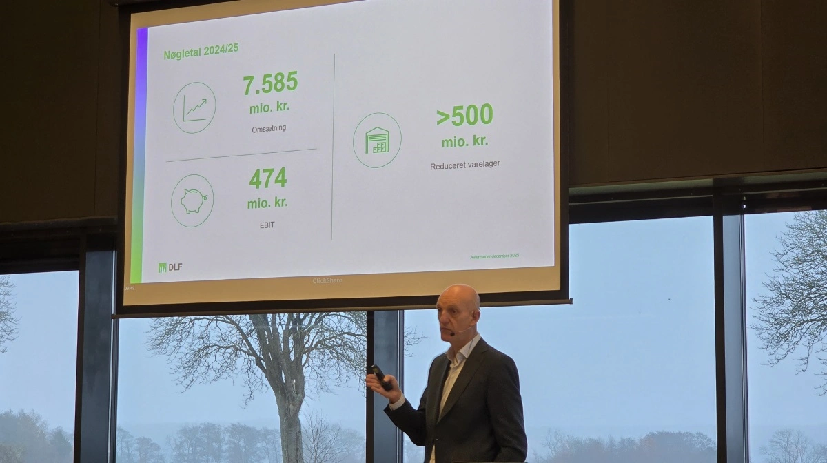 Adm. direktør Søren Halbye fremhævede især, at lagrene af frø er på vej nedad. Fotos: Jørgen P. Jensen