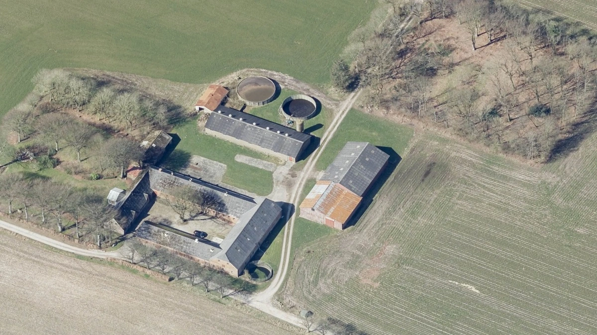 Martin Lund Madsen udvider igen med køb af 97,5 ha og fortsætter årets massive opkøb i Varde Kommune. Foto: Skraafoto/Dataforsyningen