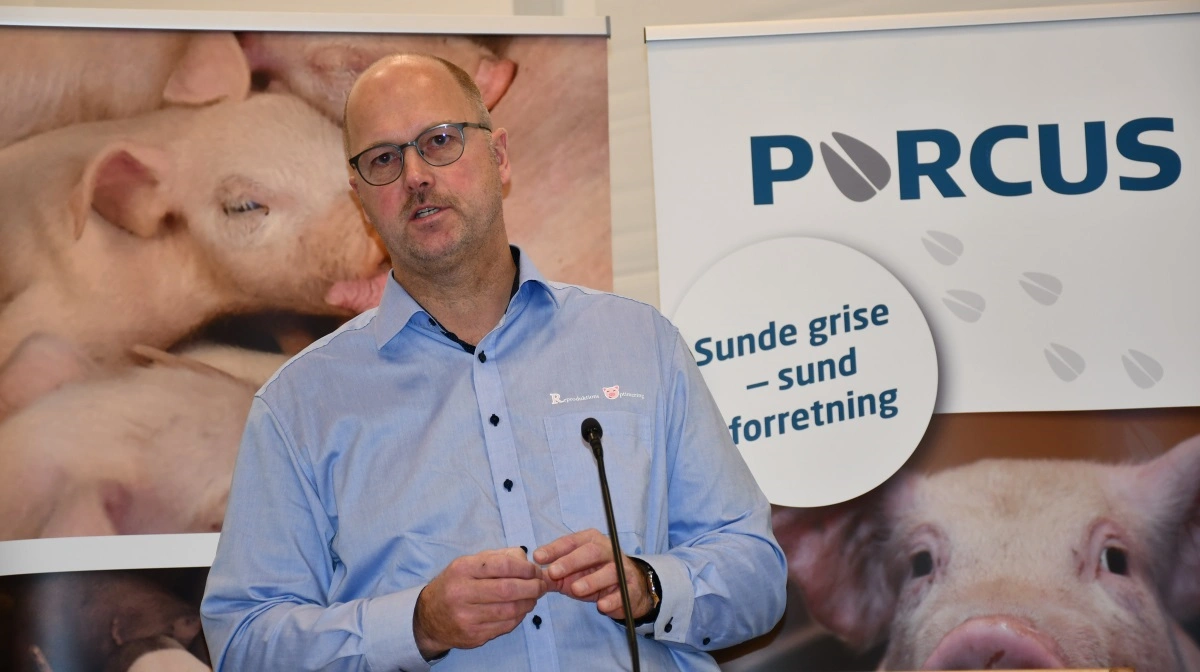 - Der er tre ting, jeg hæfter mig meget stærkt ved, og det er systematik, grundighed og rettidig omhu. Så kommer I langt, lød det fra Brian Nygaard under det seneste møde i Porcus-gruppen Fokus 35 Vital. Foto: Camilla Bønløkke