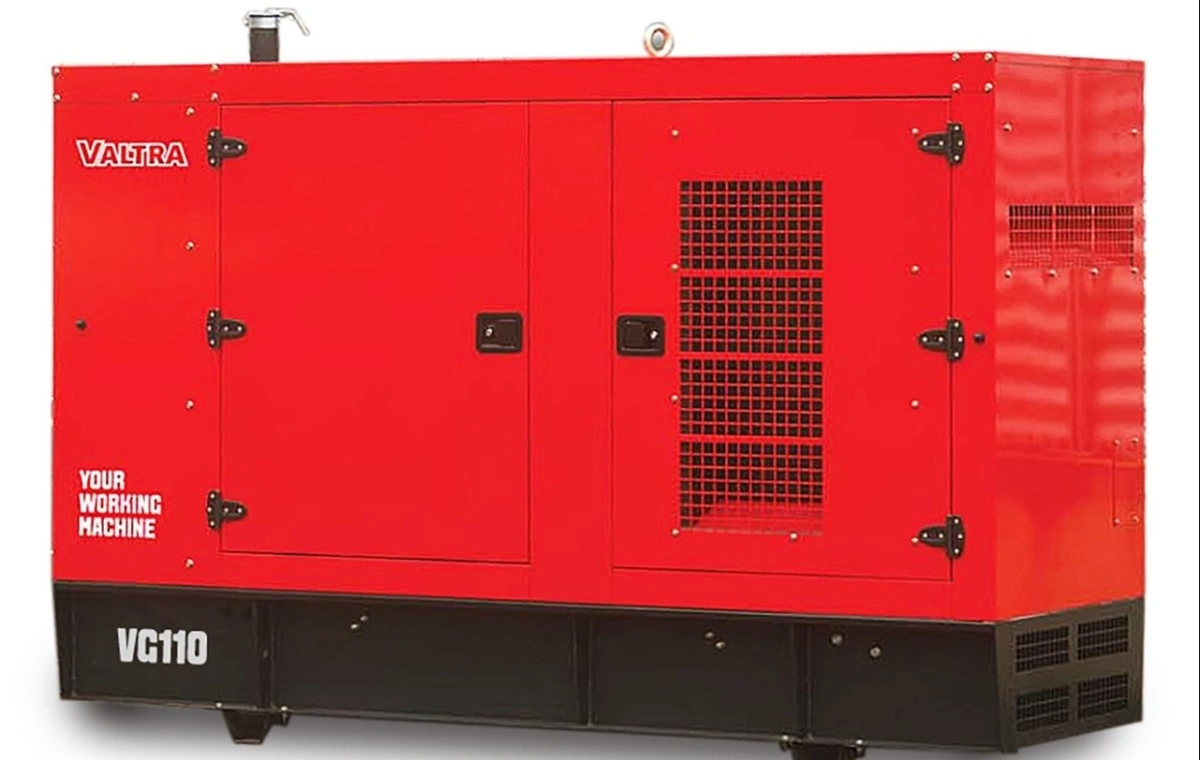 Valtec viser en stationær Valtra VG110 nødstrømsgenerator med Agco Power-motor på NutriFair 2026, der er udviklet til hurtig og stabil backup-strøm til blandt andet husdyrsproducenterne. Pressefoto