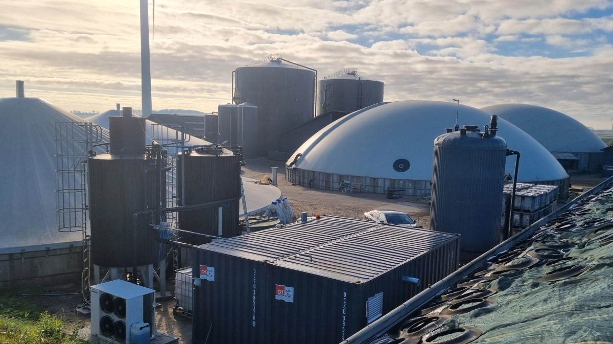 Et af projekterne i den nye investeringsrunde er Nitrification of digestate, der vil omdanne restprodukter fra biogasproduktion til nitratrig gødning. Her ses projektets forsøgsanlæg. Foto: AgriFoodTure