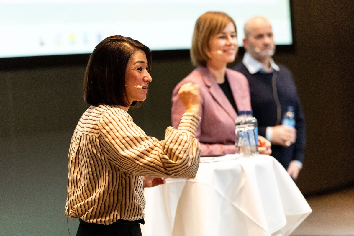 De mange udfordringer i landbruget kræver, at man som innovationshus kan kommunikere klart og tydeligt ud til de danske landmænd. Her ses den adm. direktør på årets plantekongres. Foto: Seges Innovation