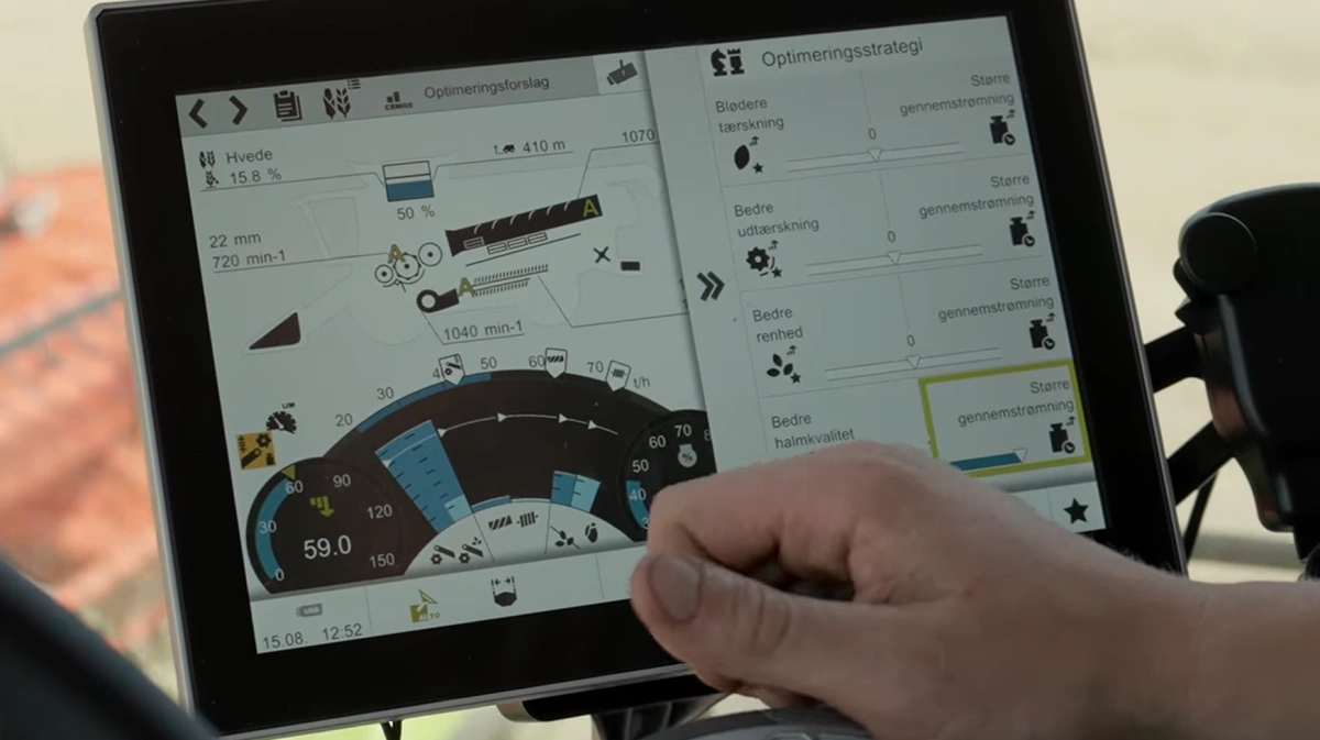 Hos Hestehavegaard Agro har CEMOS AUTOMATIC gjort det lettere for nye chauffører hurtigt at komme sikkert i gang, samtidig med at kornkvaliteten holdes stabil.