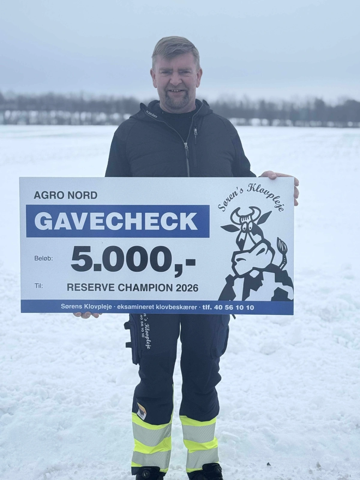 Også beløbet til årets reserve champion er blevet forhøjet i år, og modtageren får en check på 5.000 kroner sponsoreret af Sørens Klovpleje.