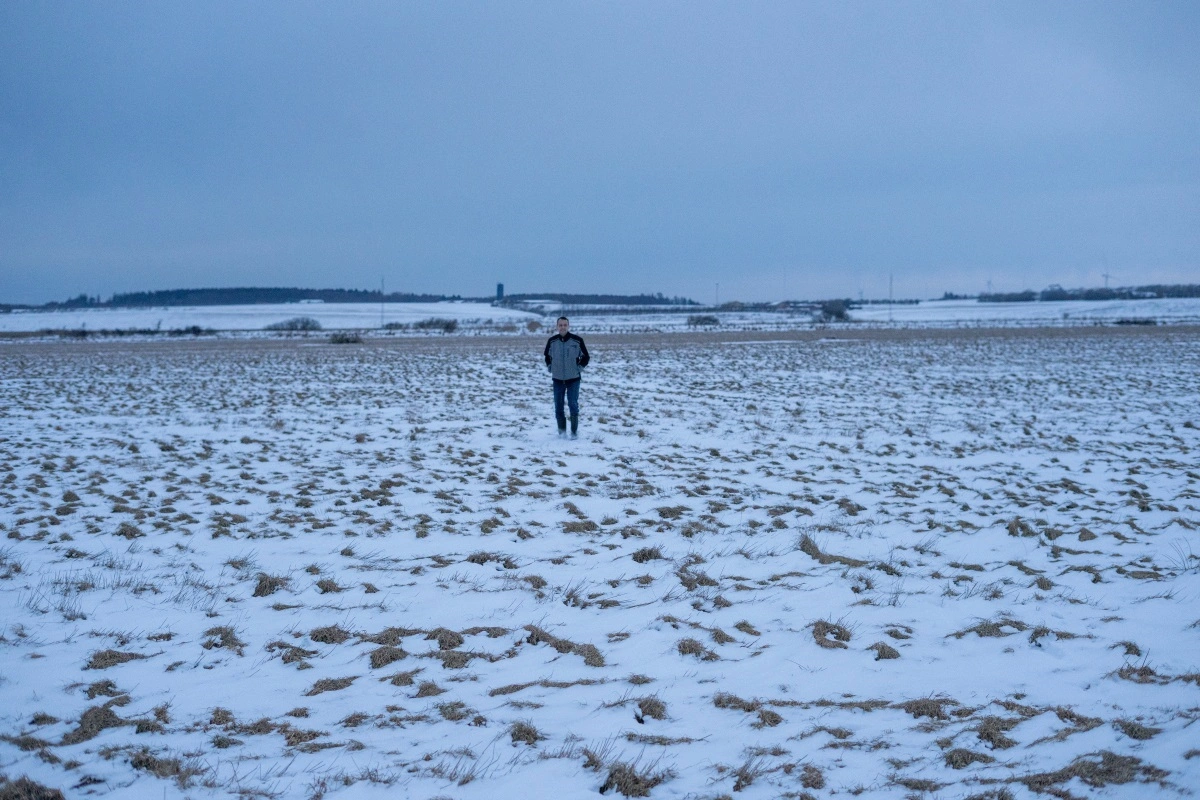 Her vil Thomas Kristoffersen gerne opføre et nyt staldanlæg. Samme område ser Thisted Kommune samtidig som muligt sammenhængende naturområde.