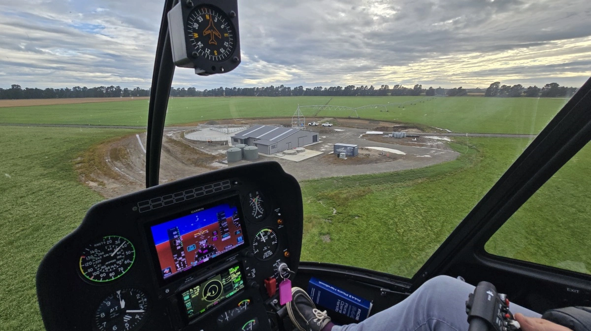 Et nyt malkestaldsanlæg under opførelse.