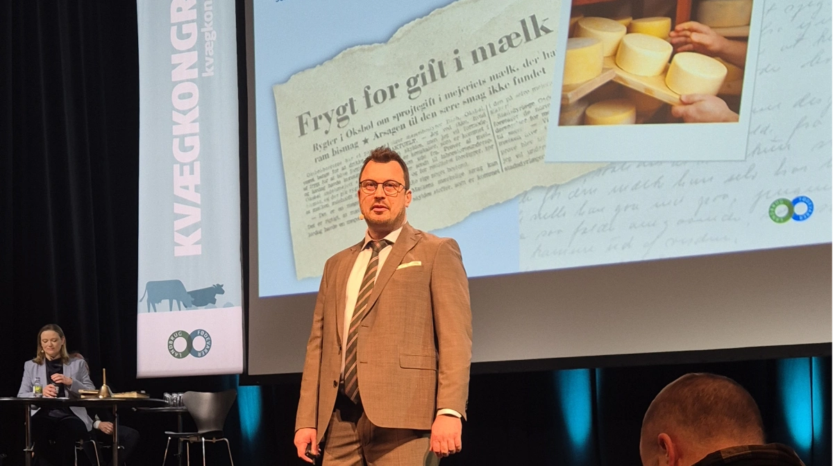 Det var første gang, Jesper Arnth stod for beretningen. Her gentog han kritikken af den nye kvælstofregulering og efterlyste større faglighed og klarhed frem mod 2026. Fotos: Tenna Bang