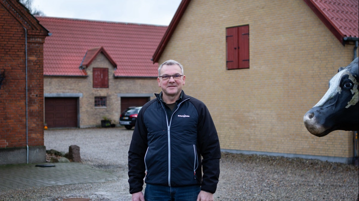 Carsten Hedegaard har netop fået sine børn ind i bedriften ved Ørbæk på Fyn. Men den nye kvælstofberegning kan ifølge ham koste familien omkring fire millioner kroner årligt fra 2027. Arkivfoto: Henning K. Andersen
