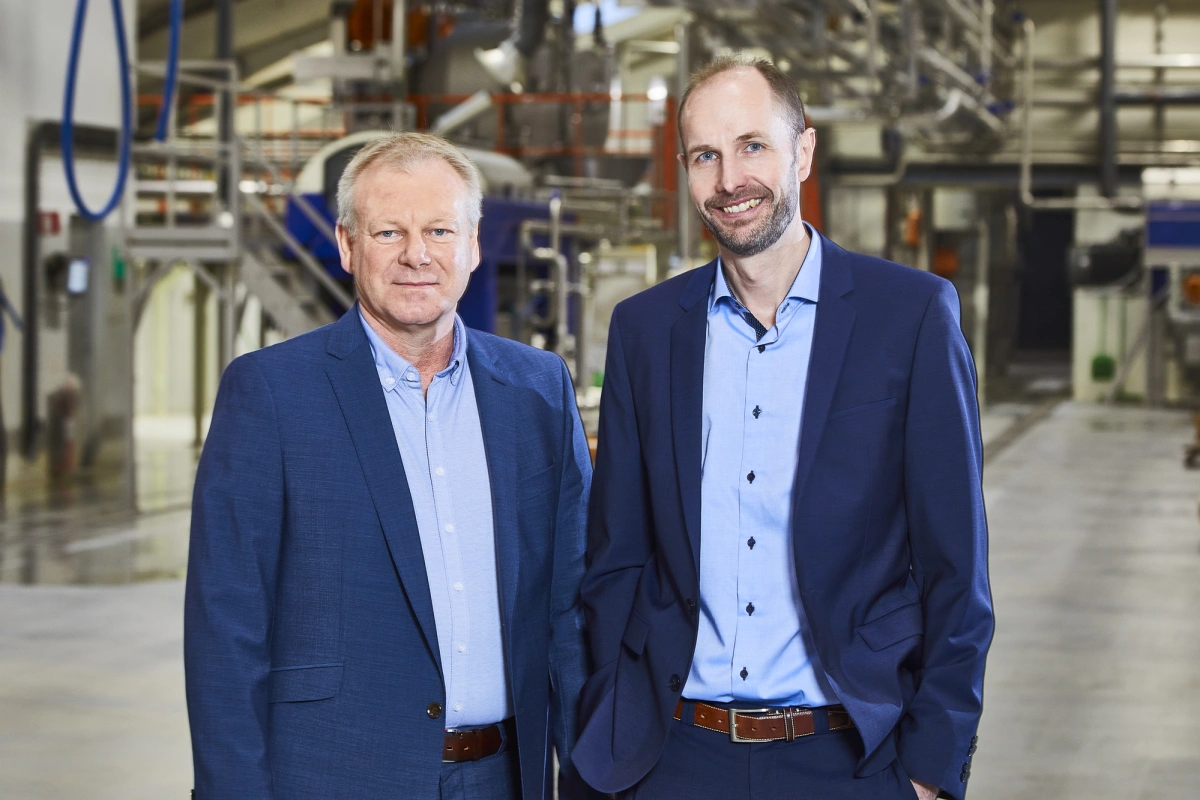 Fra venstre: Henrik Hedegaard, adm. direktør i Hornsyld Købmandsgaard, og Henrik Holm, økonomidirektør i Hornsyld Købmandsgaard og adm. direktør i H.K. Olie.