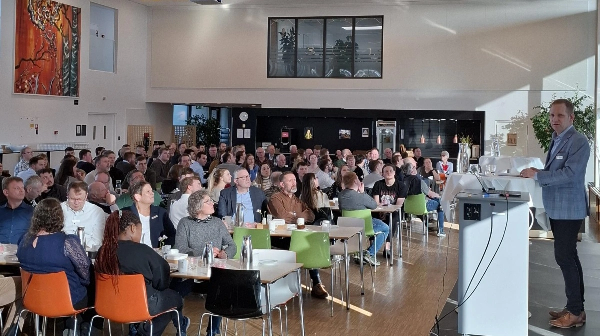 Keld Sommer, bød velkommen til årsmødet for griseproducenter hos VKST. PR-Foto