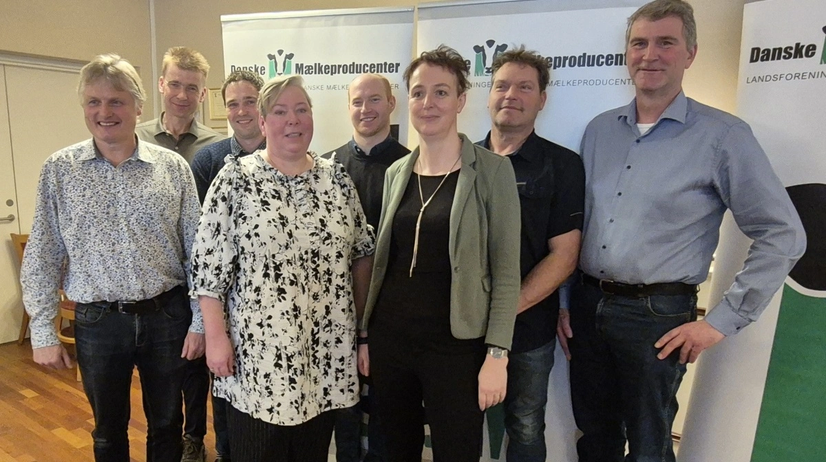 Her er LDM´s nye bestyrelse: Fra venstre Anders Sørensen, Erik Riskjær (næstformand), Jørgen Schmidt (formand), Helle Møller Jensen, Christian Jørgensen, Bartina Swart, Finn Pedersen og Knud Sehested. Foto: Tenna Bang