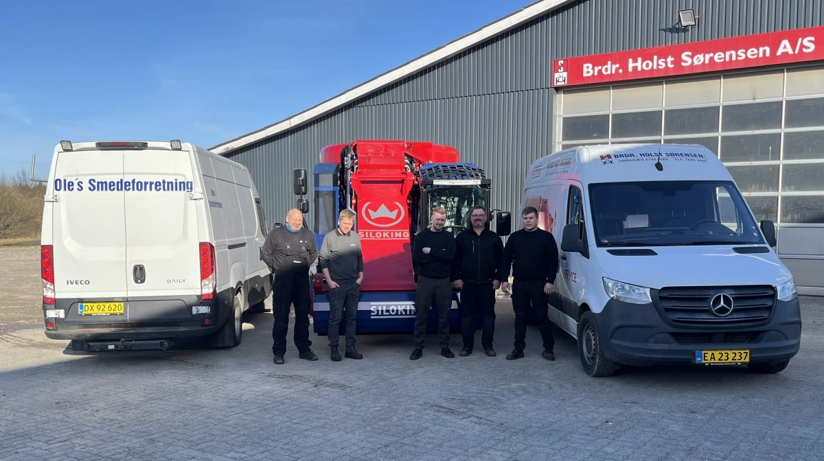 Brdr. Holst Sørensen A/S har indgået en aftale med Oles Smedeforretning om at varetage service og vedligeholdelse af Siloking fodervogne i Midt- og Nordjylland. Pressefoto