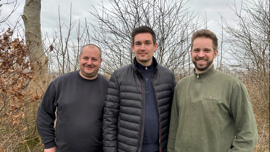 Aksel Duedahl, Morten Sangild og Emiel Broeders er blandt landmændene bag forslaget om at ændre strukturen i Spiras frem mod generalforsamlingen den 26. marts. Pressefoto