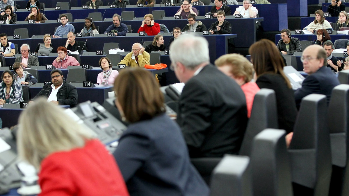 Open Day 2014 in Strasbourg, EU Citizens in plenary chamber in Strasbourg, Mathieu Cugnot